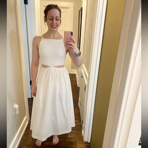 Abercrombie & Fitch White Cut-Out Dress